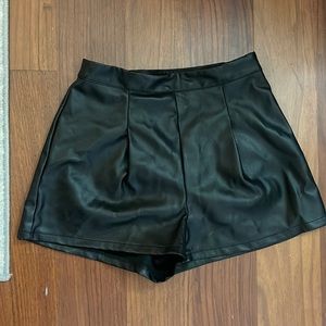 Missguided leather shorts